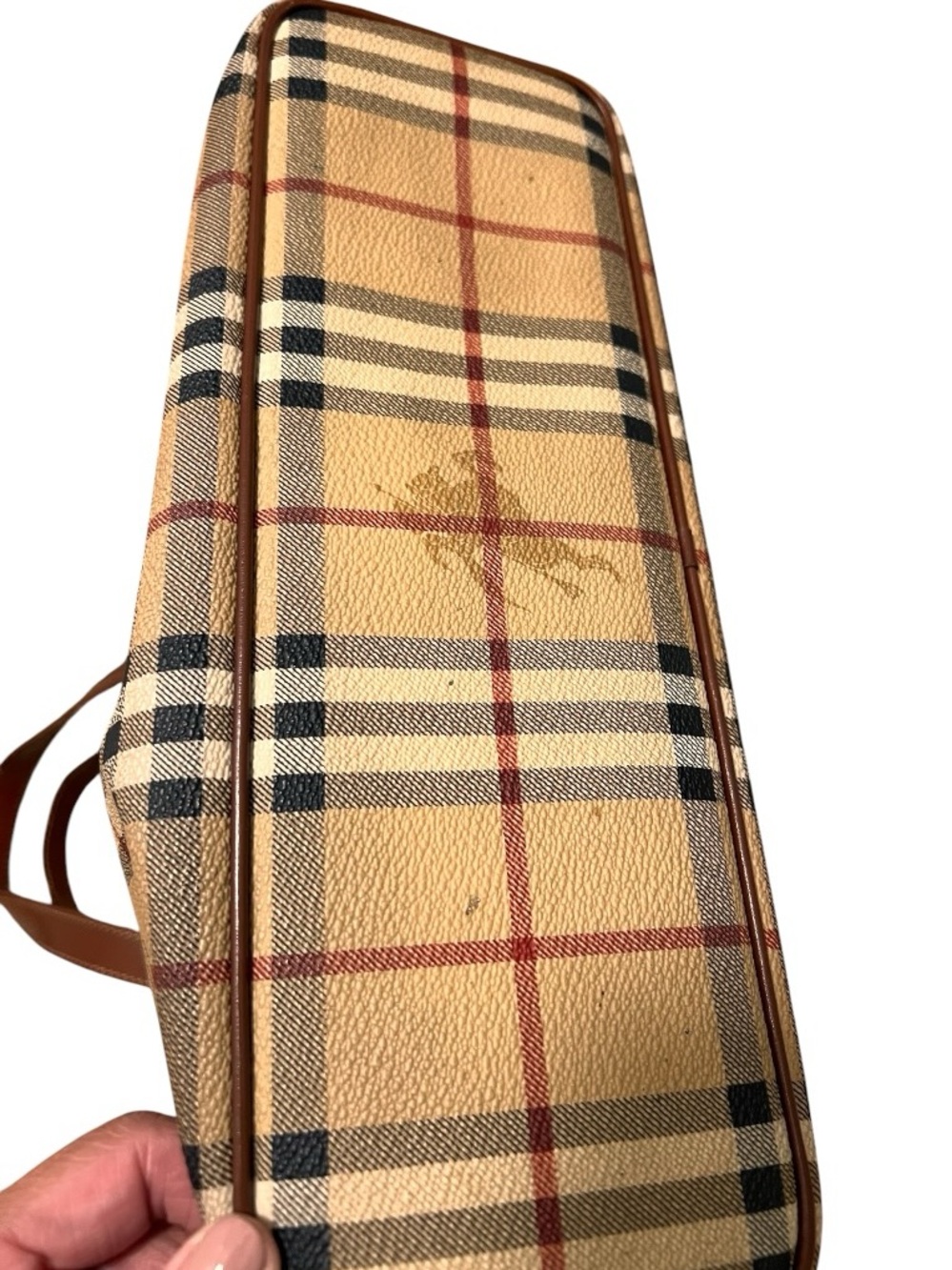 Burberry Novacheck Haymarket Coated Canvas Tote - Picture 3 of 9